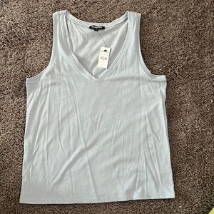 Blue express v neck tank top, size small.